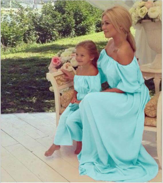 Mommy and me Long Elegant Dress - MaviGadget