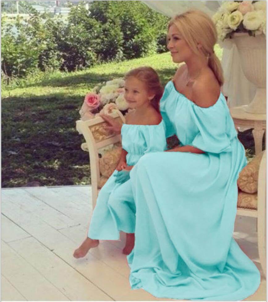 Mommy and me Long Elegant Dress - MaviGadget