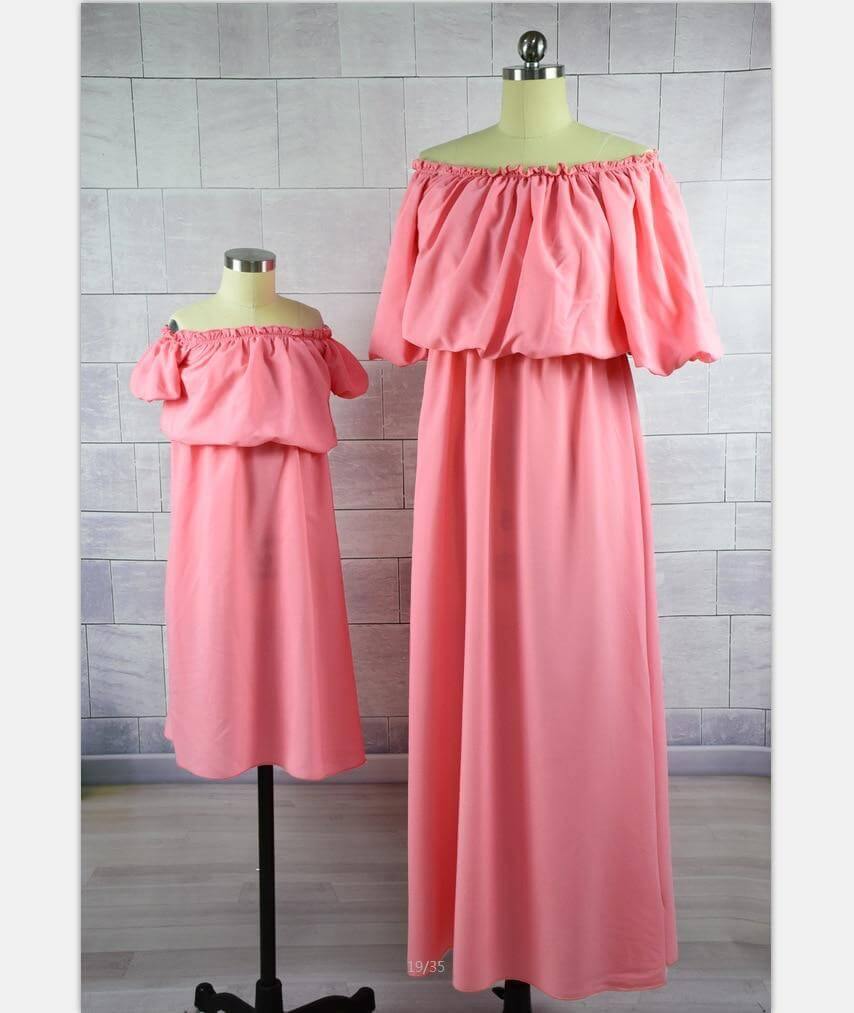 Mommy and me Long Elegant Dress - MaviGadget