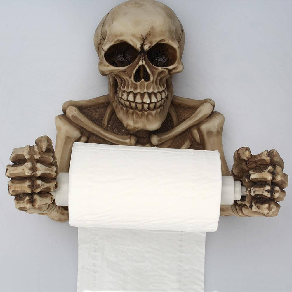 Gothic Skull Toilet Paper Holder Rack - MaviGadget