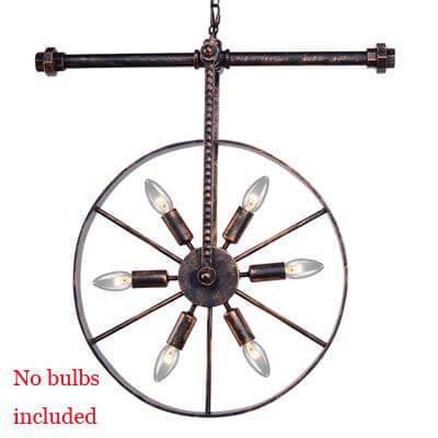 Luxury Wheel Loft Style Vintage Hanging Light Lamps - MaviGadget