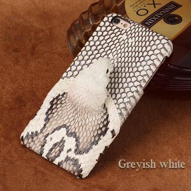 Custom Real Snake Skin Iphone Cases with Snake Head design - MaviGadget