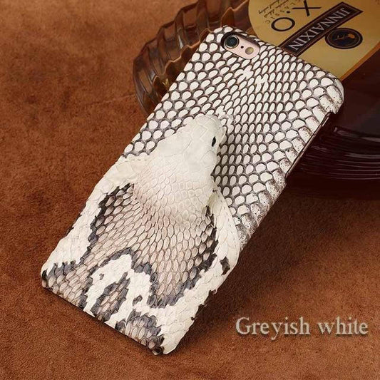 Custom Real Snake Skin Iphone Cases with Snake Head design - MaviGadget