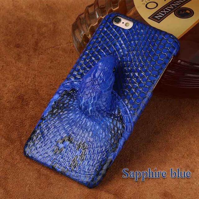 Custom Real Snake Skin Iphone Cases with Snake Head design - MaviGadget