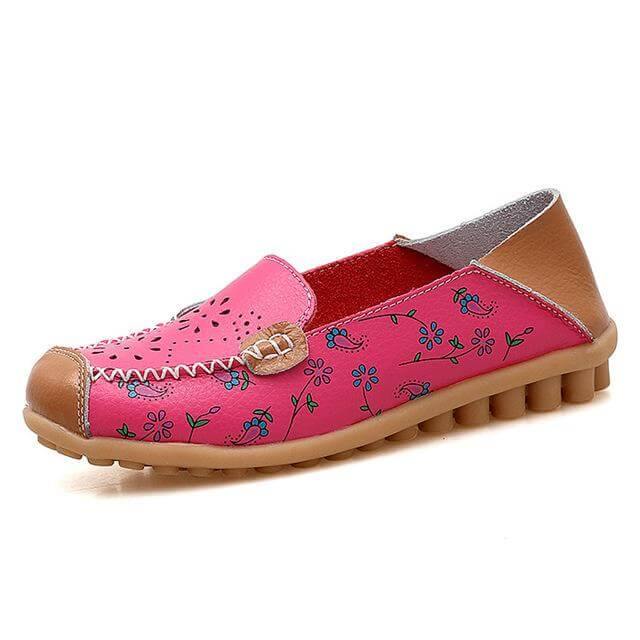 Leather Flat Loafers Ballet Shoes - MaviGadget