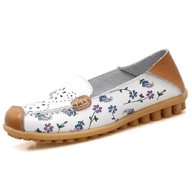 Leather Flat Loafers Ballet Shoes - MaviGadget