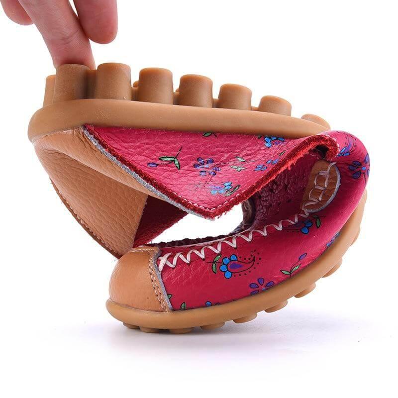 Leather Flat Loafers Ballet Shoes - MaviGadget