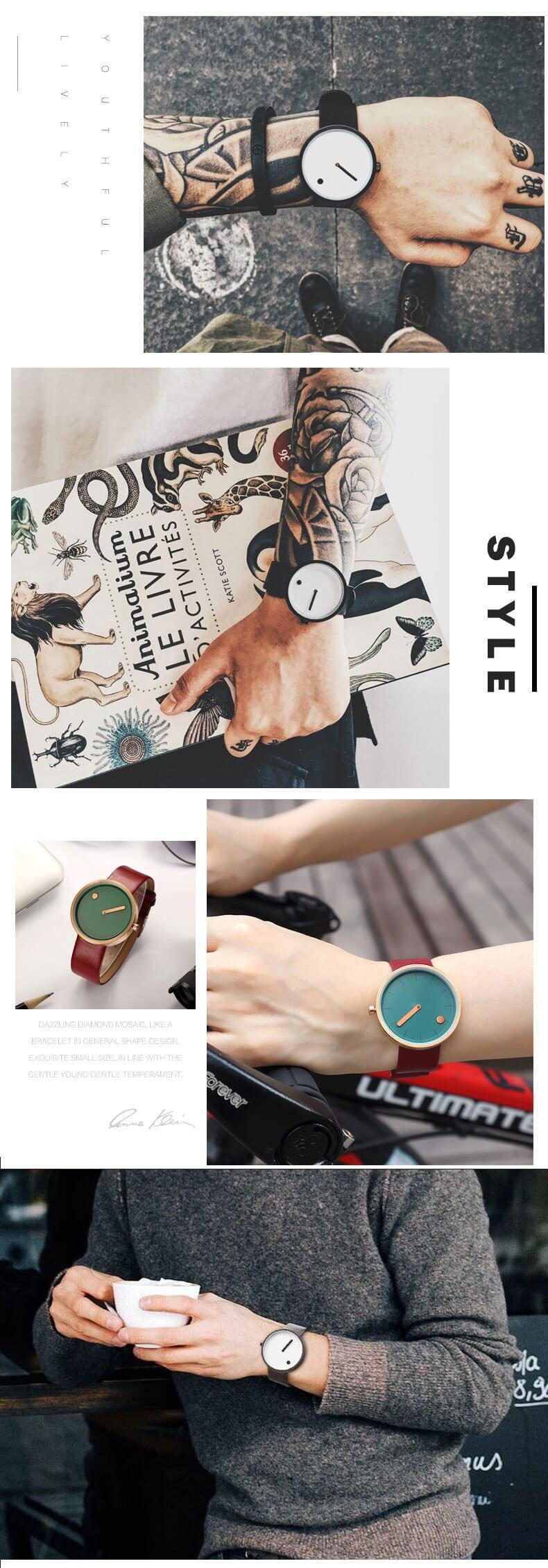 Creative Casual Artsy Simple Japanese Style Clock - MaviGadget