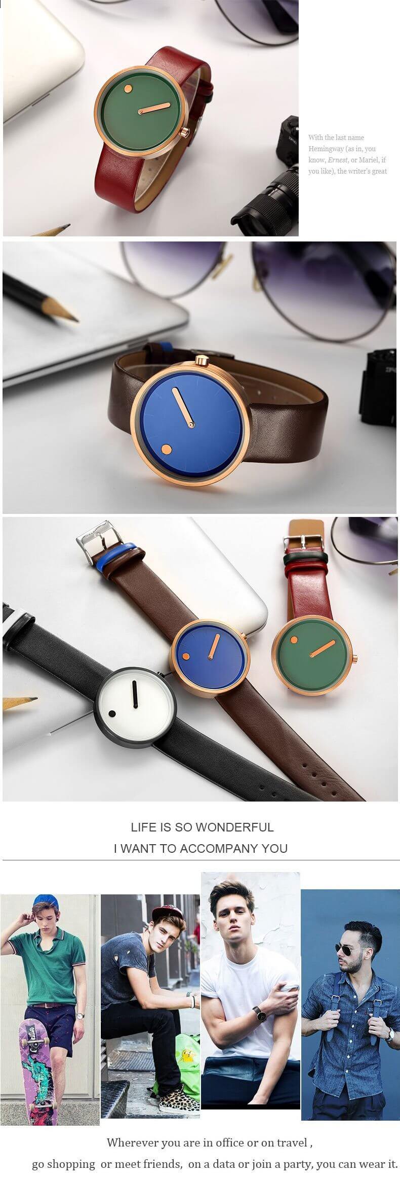 Creative Casual Artsy Simple Japanese Style Clock - MaviGadget