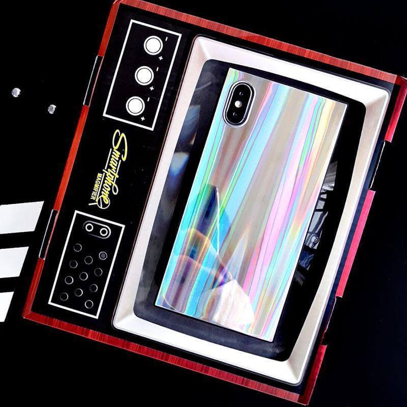 Colorful Rainbow Shining Colorful Square Cases for Iphone Models(6,7,8,x,xs,xr) - MaviGadget