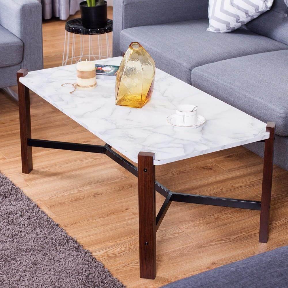 Marble Top  Accent Cocktail  Coffee Table - MaviGadget