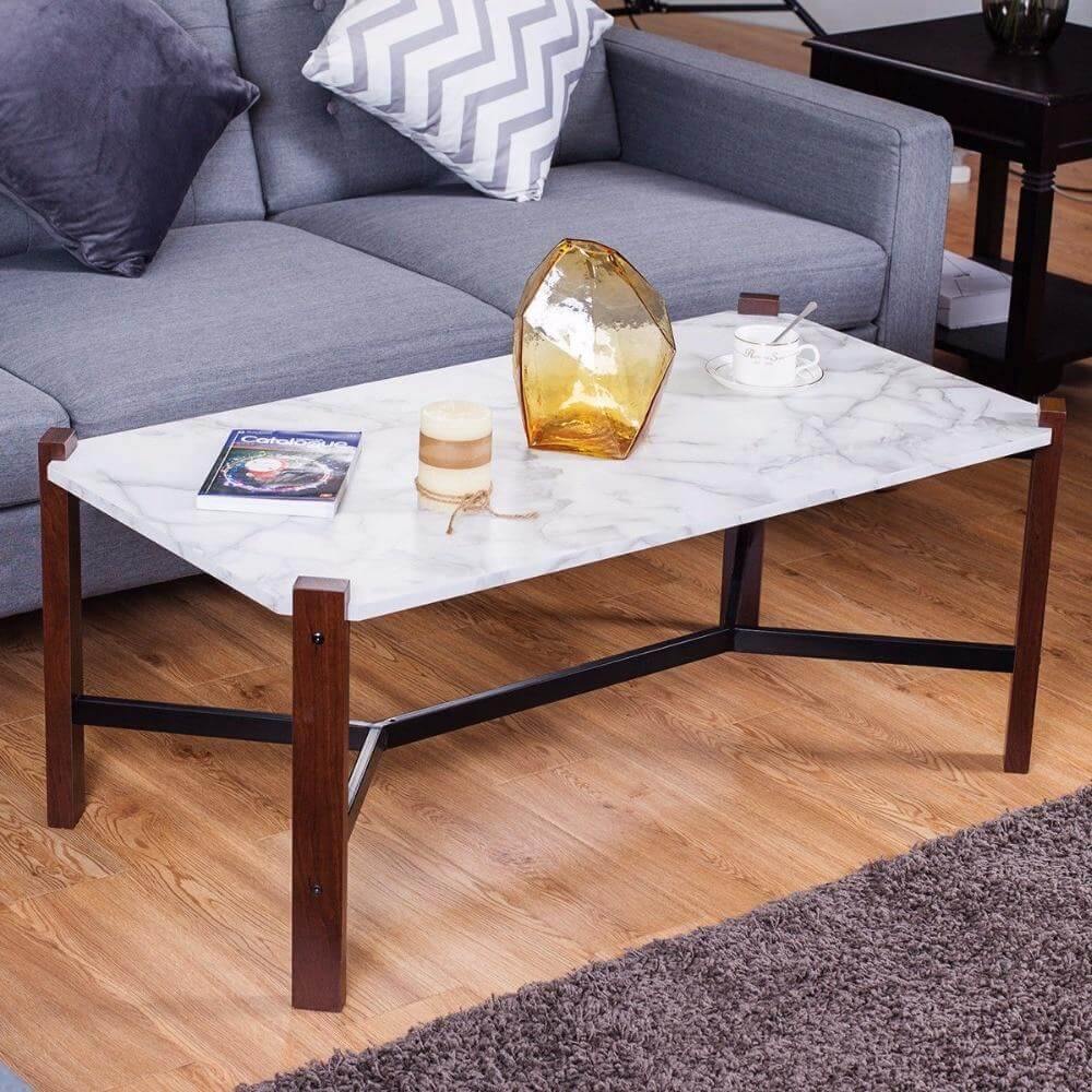 Marble Top  Accent Cocktail  Coffee Table - MaviGadget
