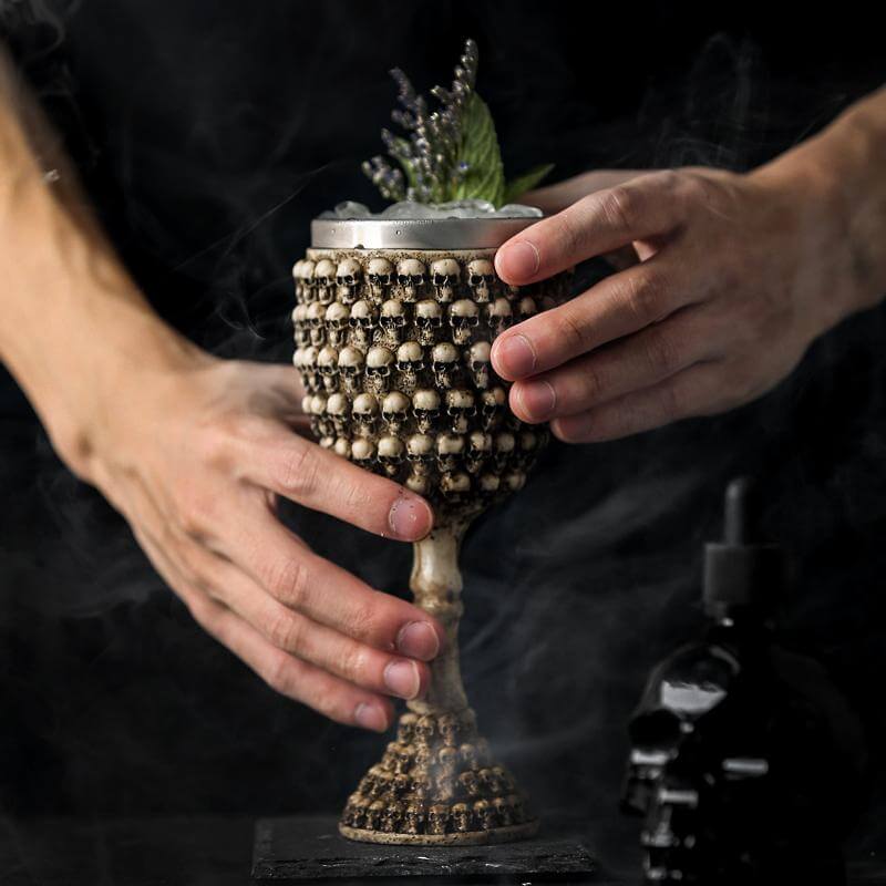 Stainless Steel Skull Gothic Goblet Cocktail Glass - MaviGadget