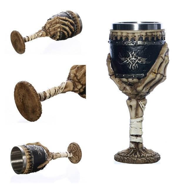 Stainless Steel Skull Gothic Goblet Cocktail Glass - MaviGadget