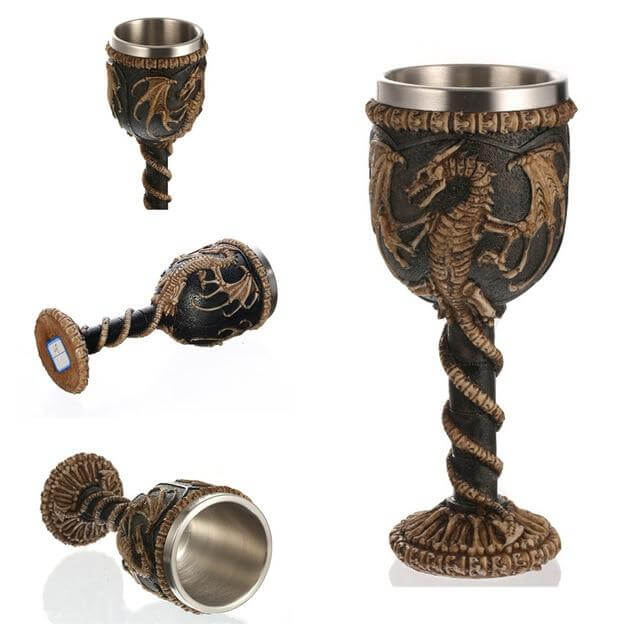 Stainless Steel Skull Gothic Goblet Cocktail Glass - MaviGadget