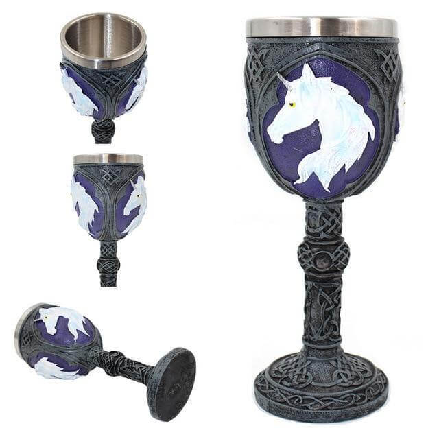 Stainless Steel Skull Gothic Goblet Cocktail Glass - MaviGadget