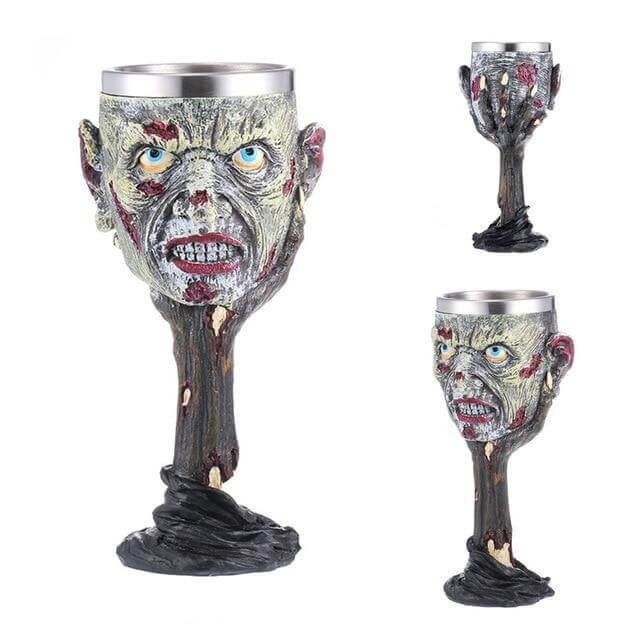 Stainless Steel Skull Gothic Goblet Cocktail Glass - MaviGadget