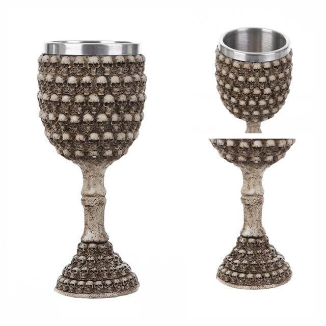 Stainless Steel Skull Gothic Goblet Cocktail Glass - MaviGadget
