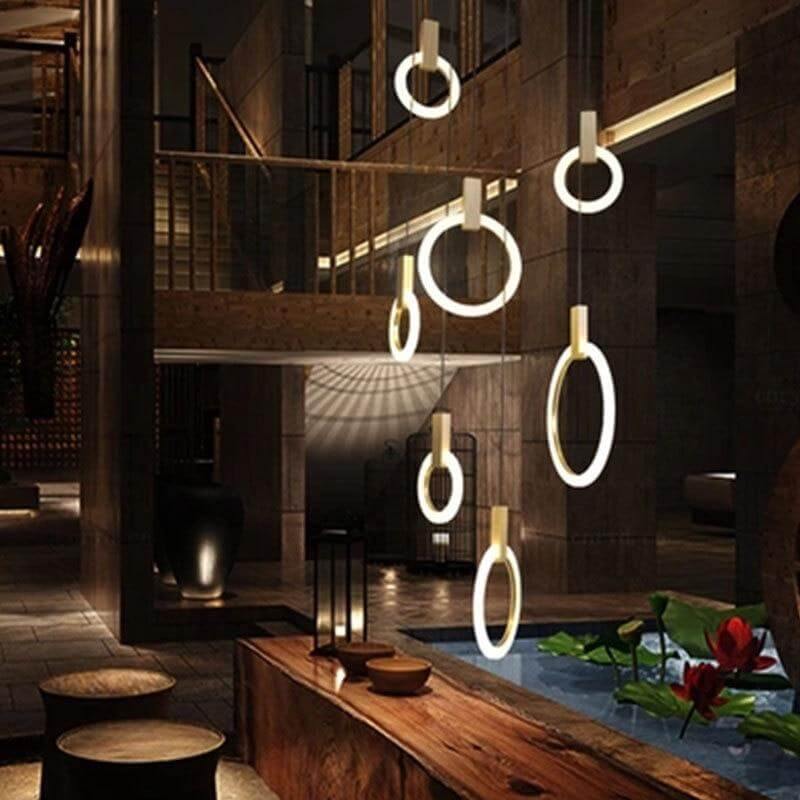 Aluminum Rings Hanging Lights - MaviGadget