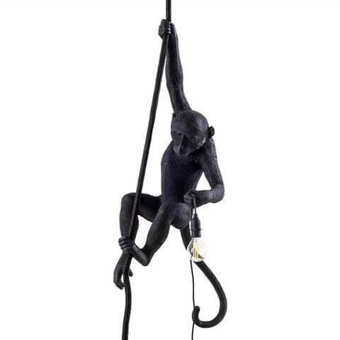 Modern Black Pendant Monkey Lamp - MaviGadget