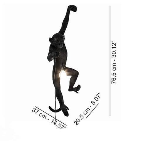 Modern Black Pendant Monkey Lamp - MaviGadget