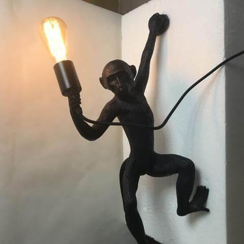 Modern Black Pendant Monkey Lamp - MaviGadget