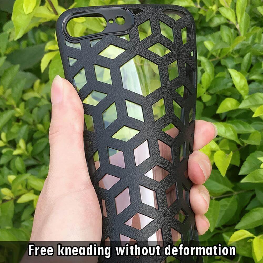 Soft Leather Hollow Shell For iPhone Models - MaviGadget