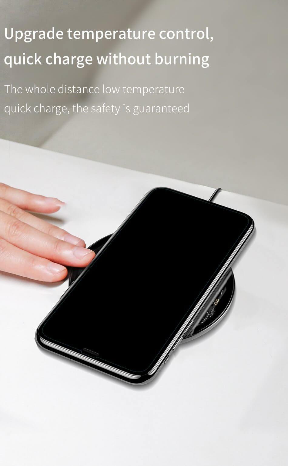 Stylish Transparent Wireless Charging Pad for Wireless Charging Supported Phones - MaviGadget