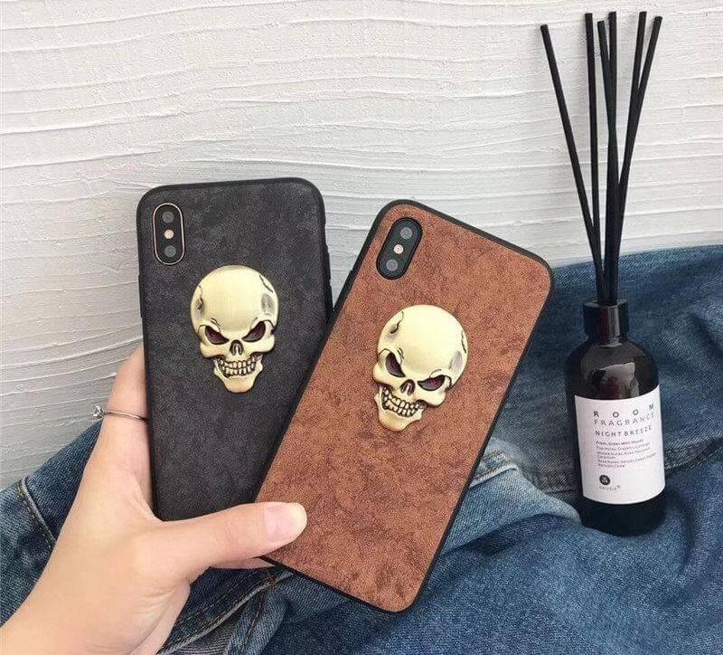 Luxury Real Leather Skull Iphone Cases - MaviGadget