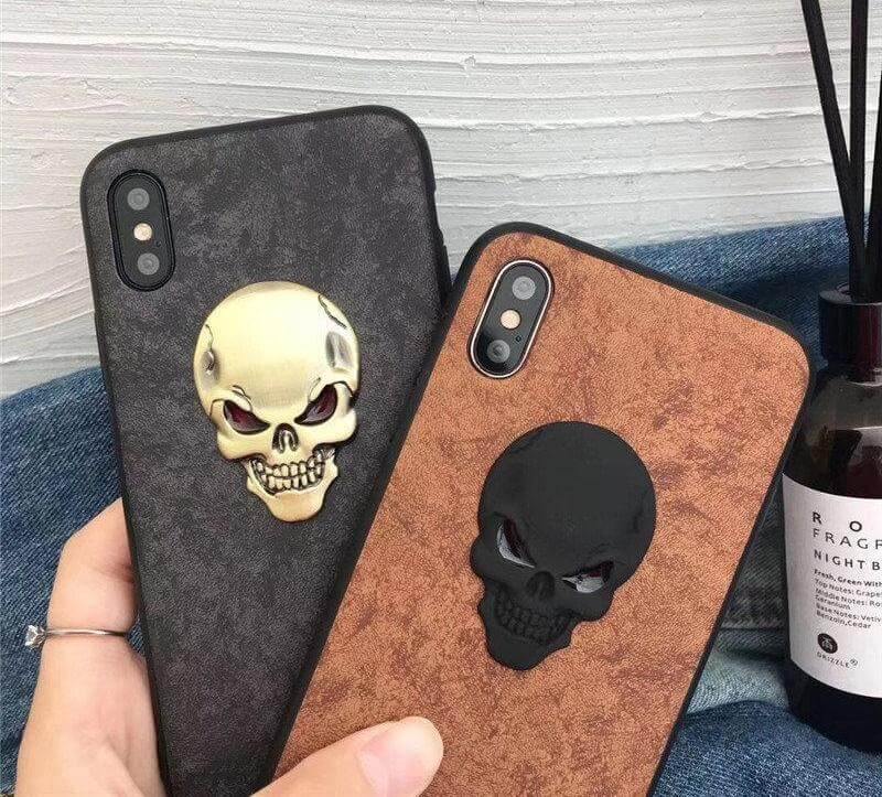 Luxury Real Leather Skull Iphone Cases - MaviGadget