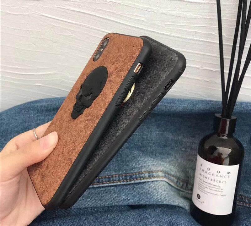 Luxury Real Leather Skull Iphone Cases - MaviGadget