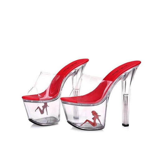 Transparent Crystal Platform High Heels - MaviGadget