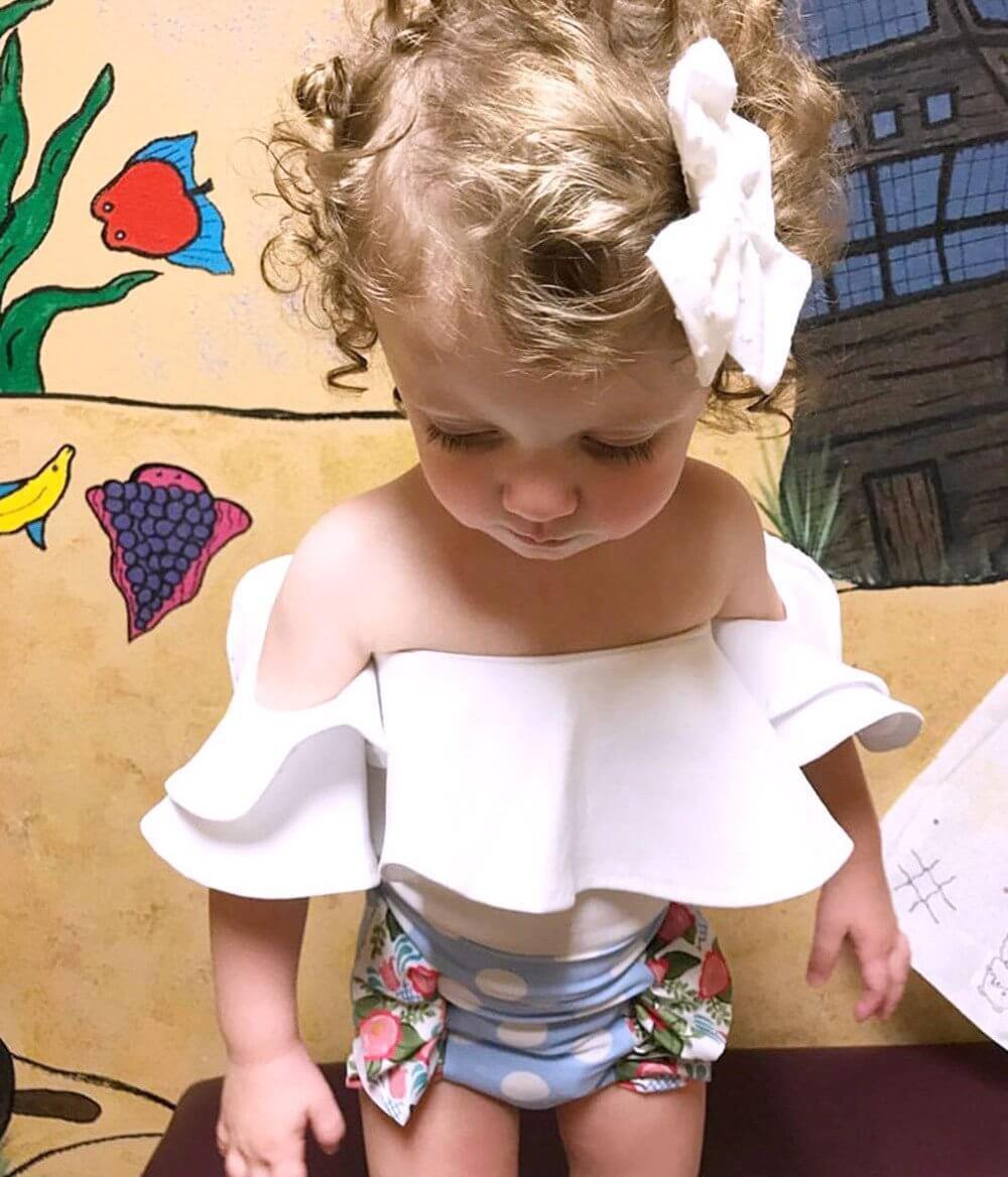 Sweet Princess Ruffles Sleeve Jumpsuit For Baby - MaviGadget
