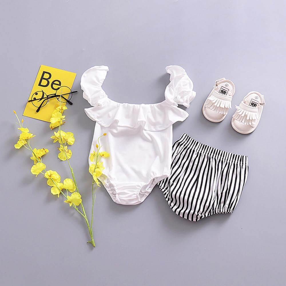 Sweet Princess Ruffles Sleeve Jumpsuit For Baby - MaviGadget