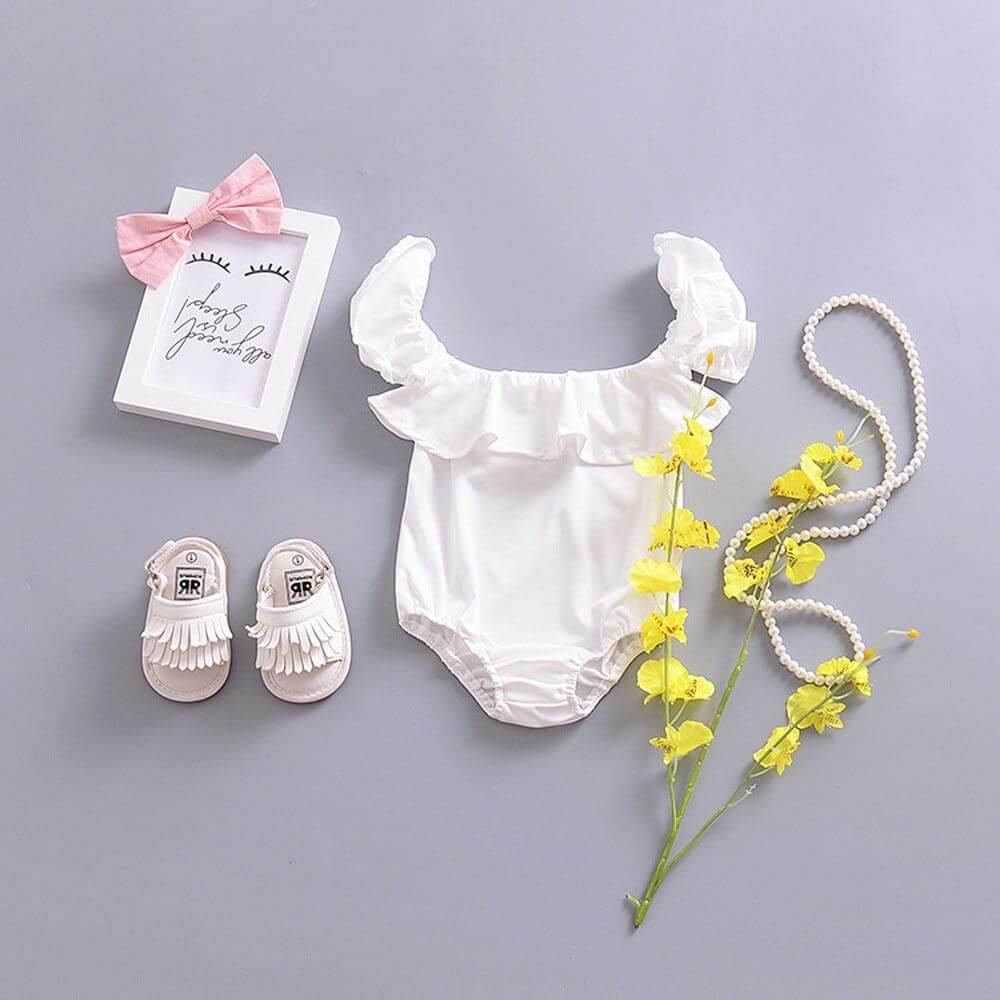Sweet Princess Ruffles Sleeve Jumpsuit For Baby - MaviGadget