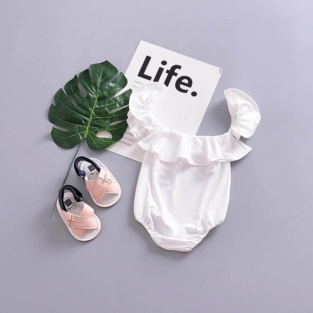 Sweet Princess Ruffles Sleeve Jumpsuit For Baby - MaviGadget