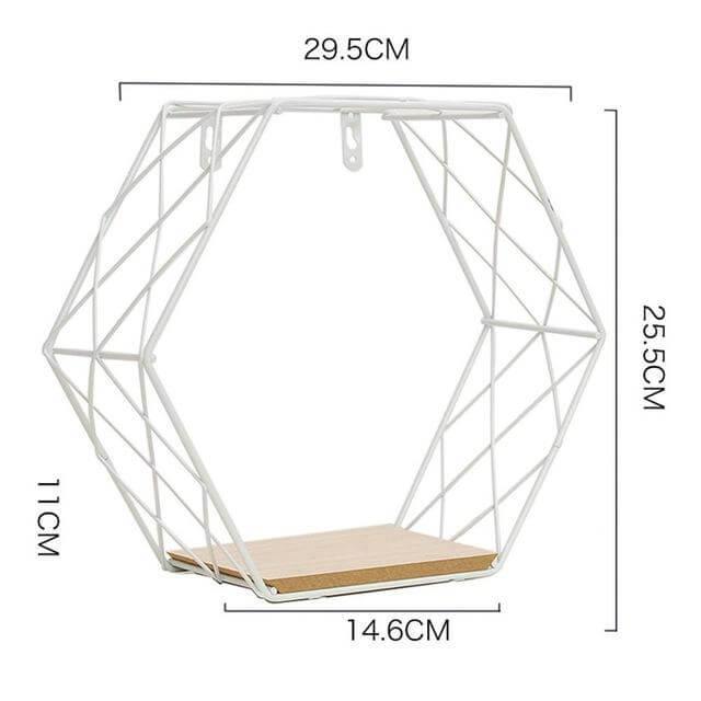 Iron Grid Wall Shelf - MaviGadget
