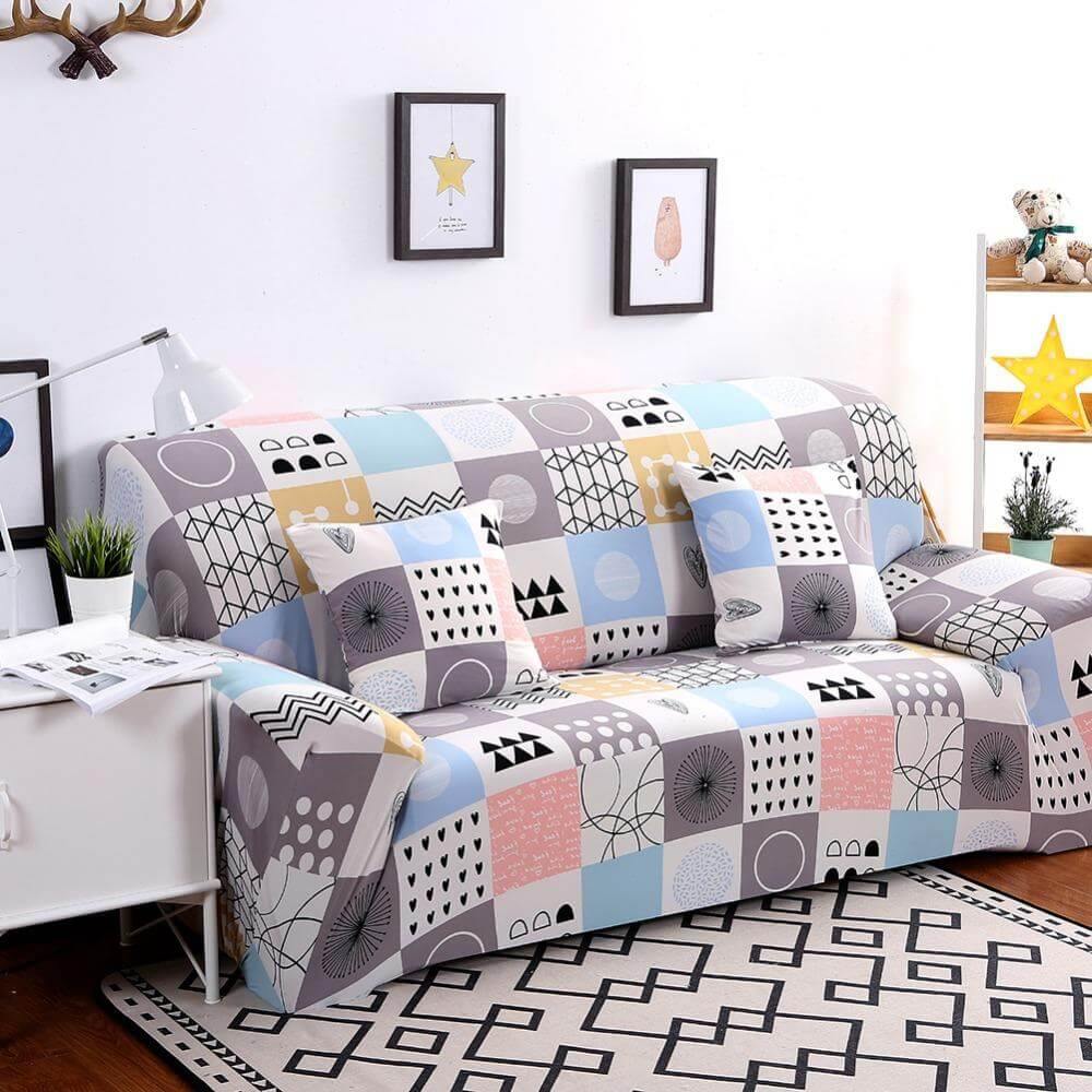 Universal Modern Colorful Cute Loveseat Sofa Covers - MaviGadget