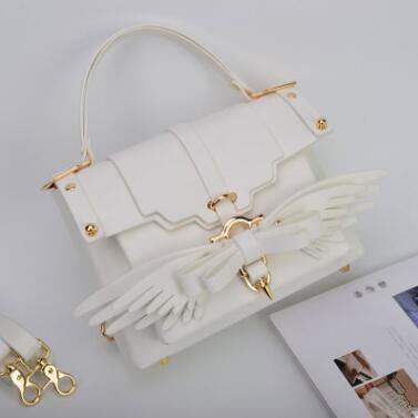 Angel Wing Lock Genuine Leather Women Bag - MaviGadget