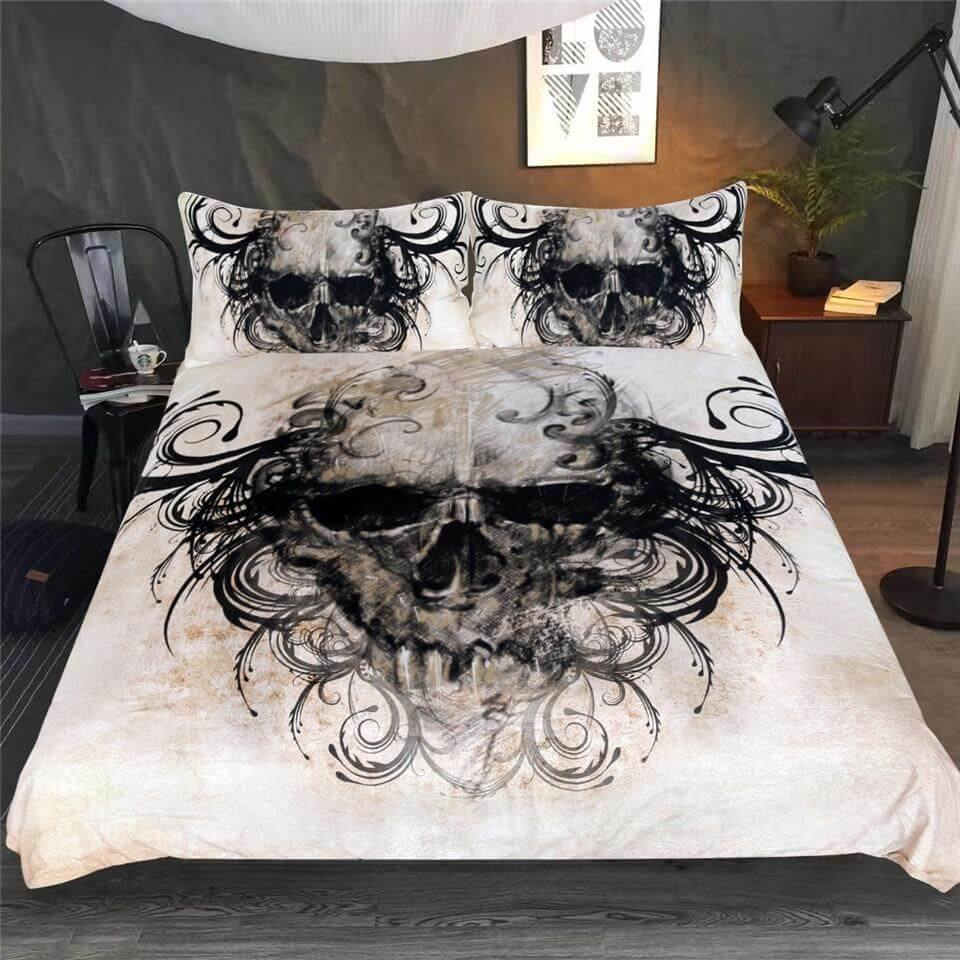 3pcs Gothic Skull Vintage Cool Comfortable Duvet Cover Bedding set Mavigadget - MaviGadget