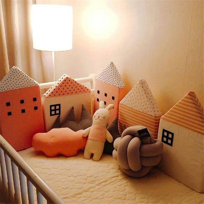 New Combination Cotton Crib Crocodile/House Pillow for Baby - MaviGadget