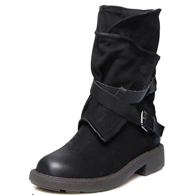 Stylish Luxury Low Heel Fall Boots - MaviGadget