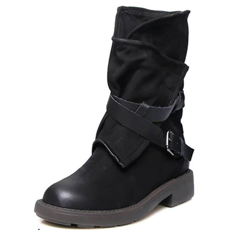 Stylish Luxury Low Heel Fall Boots - MaviGadget