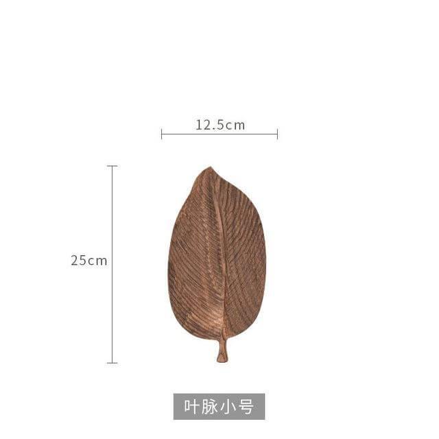 Walnut Snack Tray Leaf Plates - MaviGadget