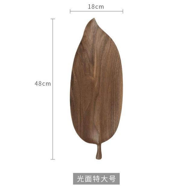Walnut Snack Tray Leaf Plates - MaviGadget