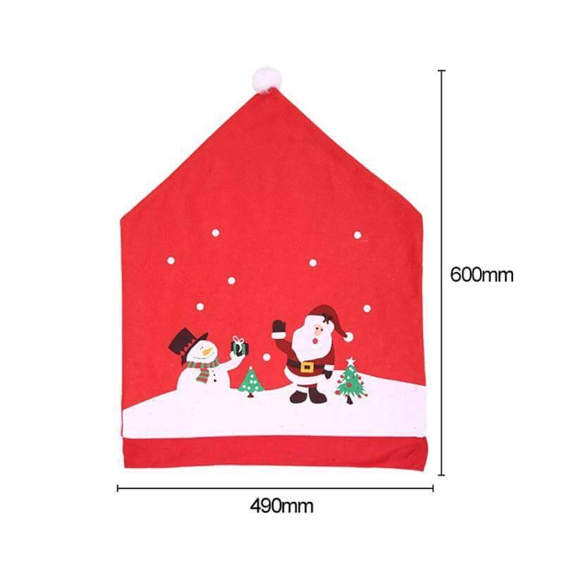 Santa Claus Christmas Chairs Cover Cap - MaviGadget