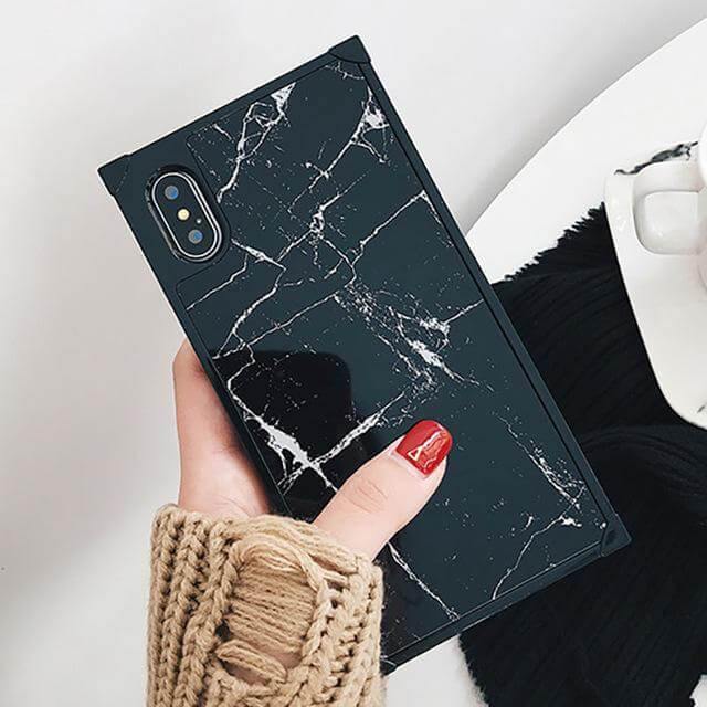 Marble Texture Square Shape Cute Iphone Cases - MaviGadget