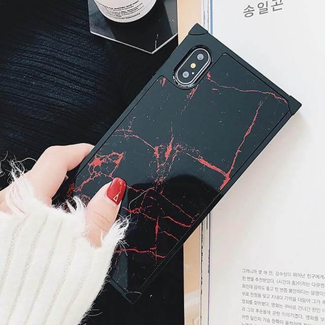 Marble Texture Square Shape Cute Iphone Cases - MaviGadget