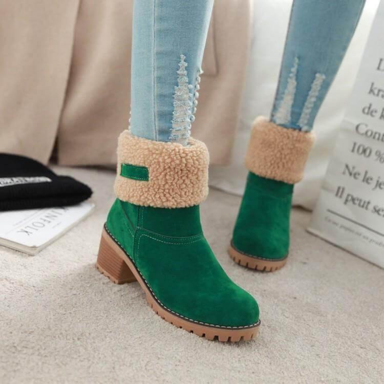 Colorful Warm Slip Women Winter Boots - MaviGadget