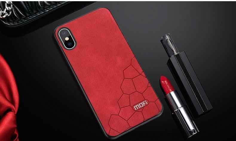 Luxury Fabric Hard Back Cover For iPhone Models - MaviGadget